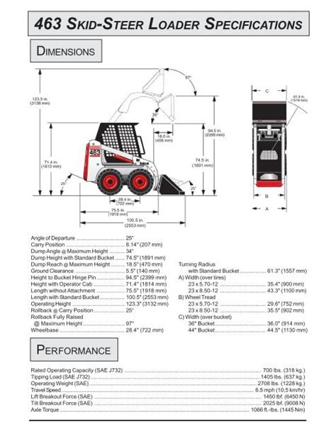 463 skid steer|bobcat skid steer loader dimensions.